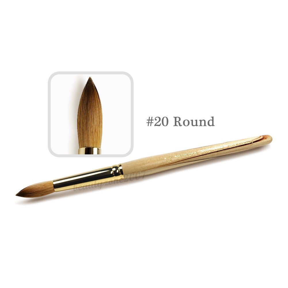 Medicool Kolinsky 100% Sable Acrylic Nail Brush #20 Round