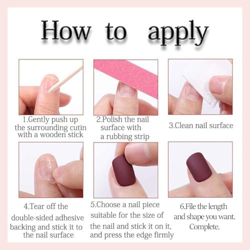 Almond Press On Nails – French Tip with Polka Dot & Striped Short Color32