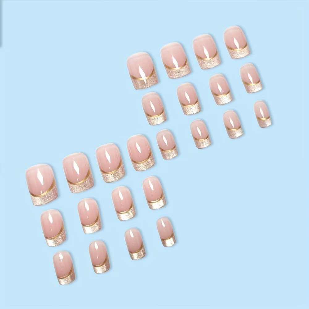 24pcs Starry Sky European Square Pink Gradient Cat Eye French-Style Women Gift
