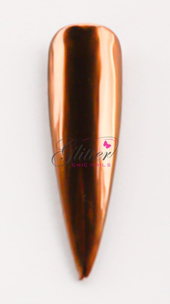 CHESTNUT / CHERRY RED / BLOOD ORANGE RED / AZTEC GOLD – CHROME PIGMENTS NAIL ART