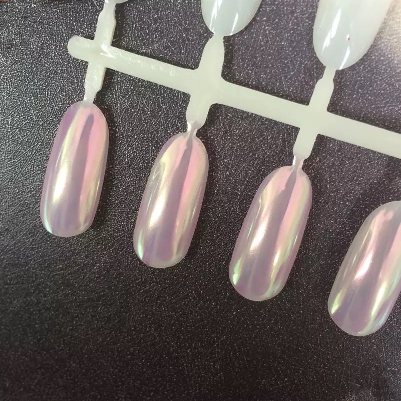 AURORA CANDY PINK Chrome Unicorn Nail Powder Mermaid AB MIRROR Effect RAINBOW