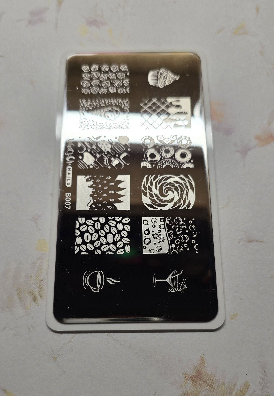 Whats Up Nails B007 Stamping Plate Nail Art Sugar High Cupcakes Donuts Ice Cream