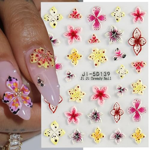 Stickers para Uñas Nail Stickers Self-Adhesive Sticker para Uñas Colorful 3D