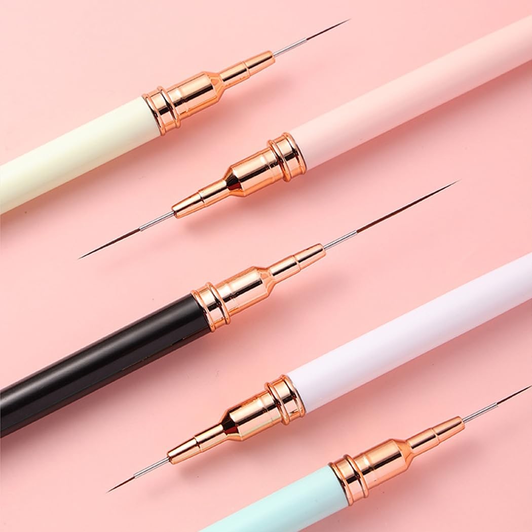 Nail Art Liner Brushes, 5Pcs Gel Polish Painting Art Design Pen Set Striping