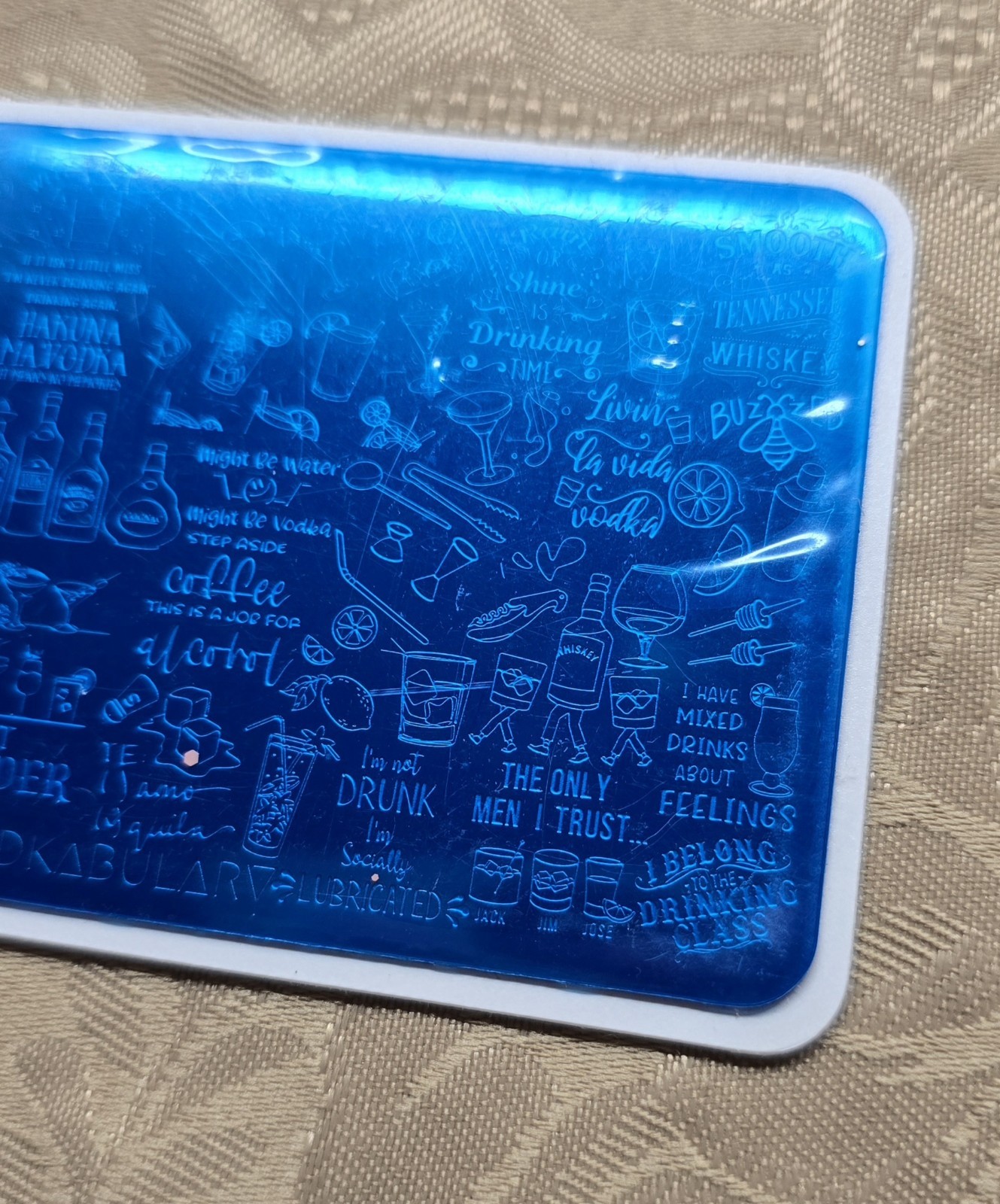 HTF Manitude Vodkabulary Nail Stamp Plate Alcohol Beer Cocktail Margarita Whiske