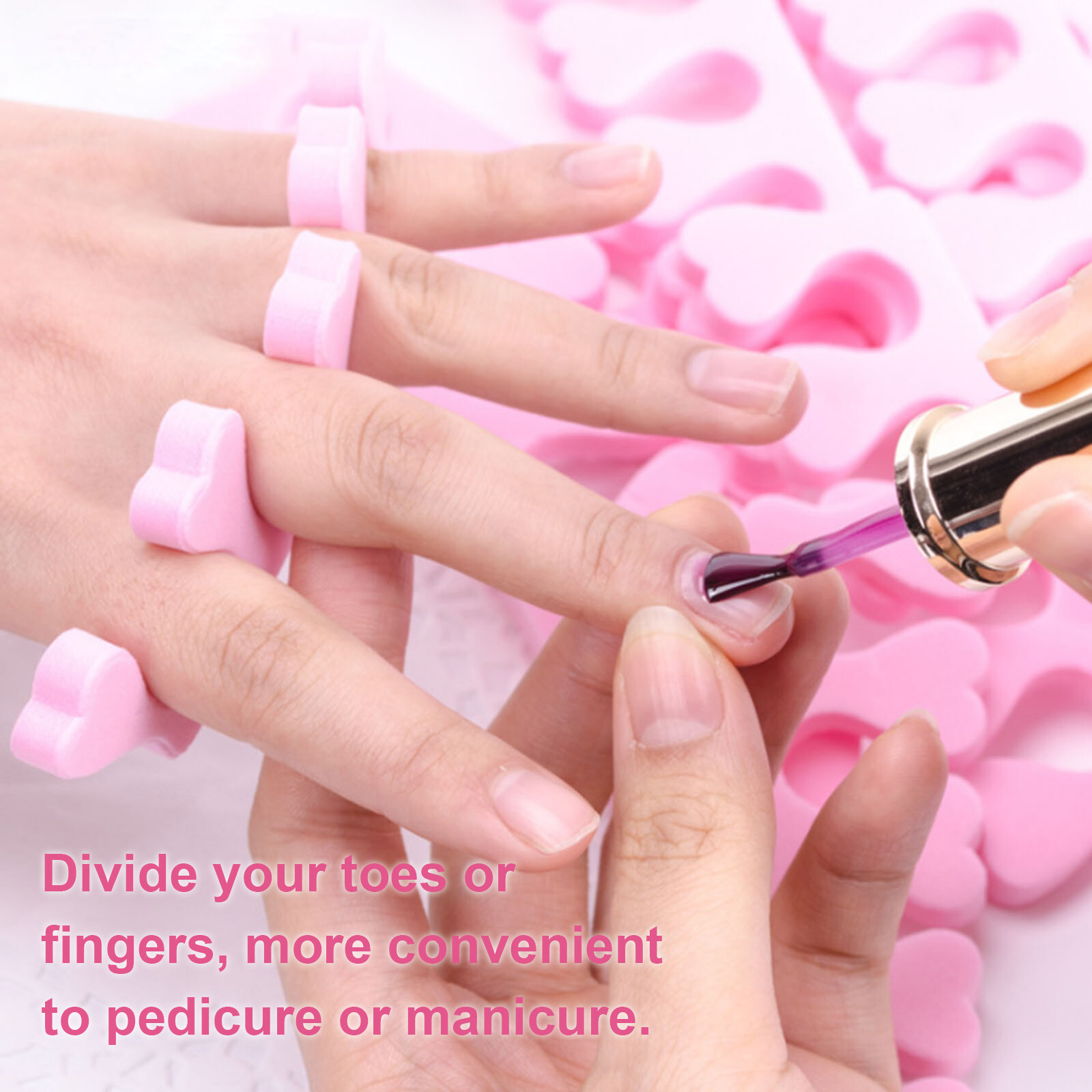 50PCS Soft Sponge Finger Toe Separator Divider Spacer EVA Foam Nail Art R5H6