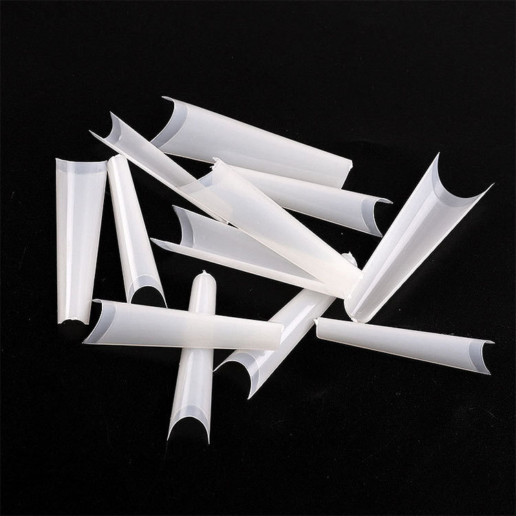 500~504pcs C Curve Coffin False Nail Art Tips Fake Nails Manicure Clear Natural