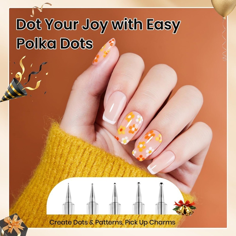 Beetles Nail Art Brushes 8pcs – Crystal Nail Art Tools 5pcs Double-headed Nails