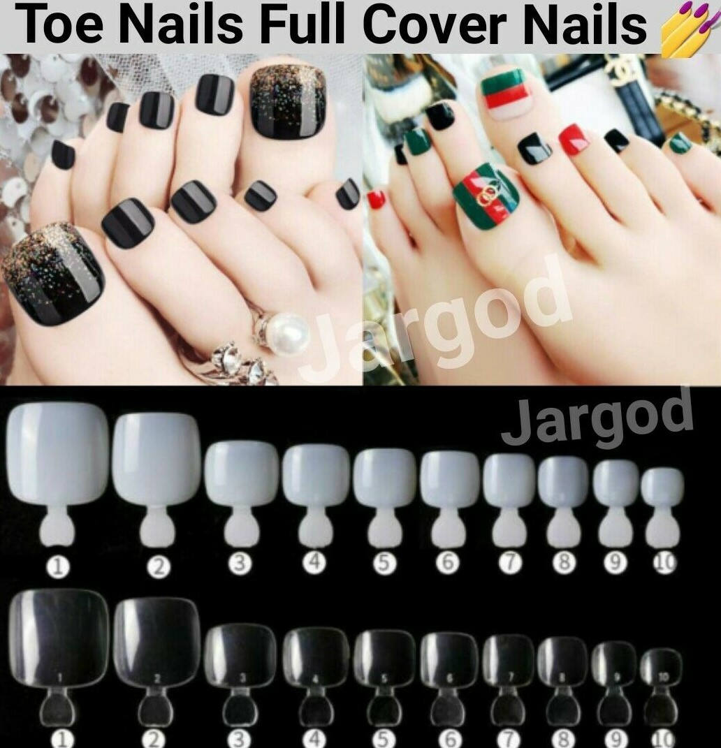 500pcs Toenails Full Cover Square False Fake Nails Tips Nails Manicure – Jargod