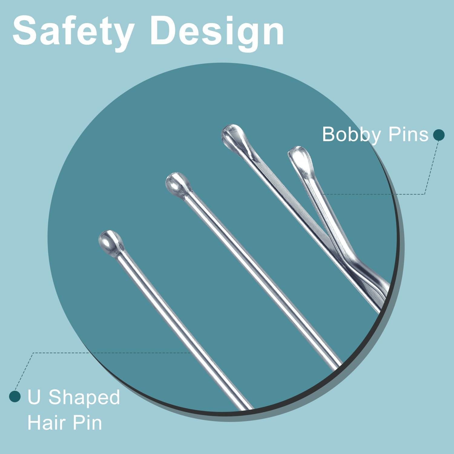 TsMADDTs Hair Pins Kits, 200 pcs Silver Bobby U Shaped for E-Silver