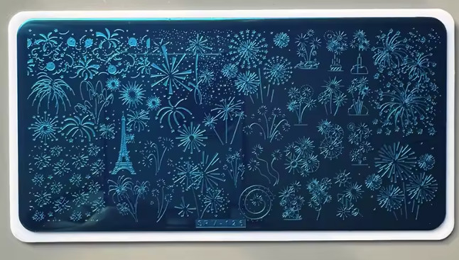 Nail Stamping Plate – Z-Joy SPV-126 Fireworks Celebration, Party – new