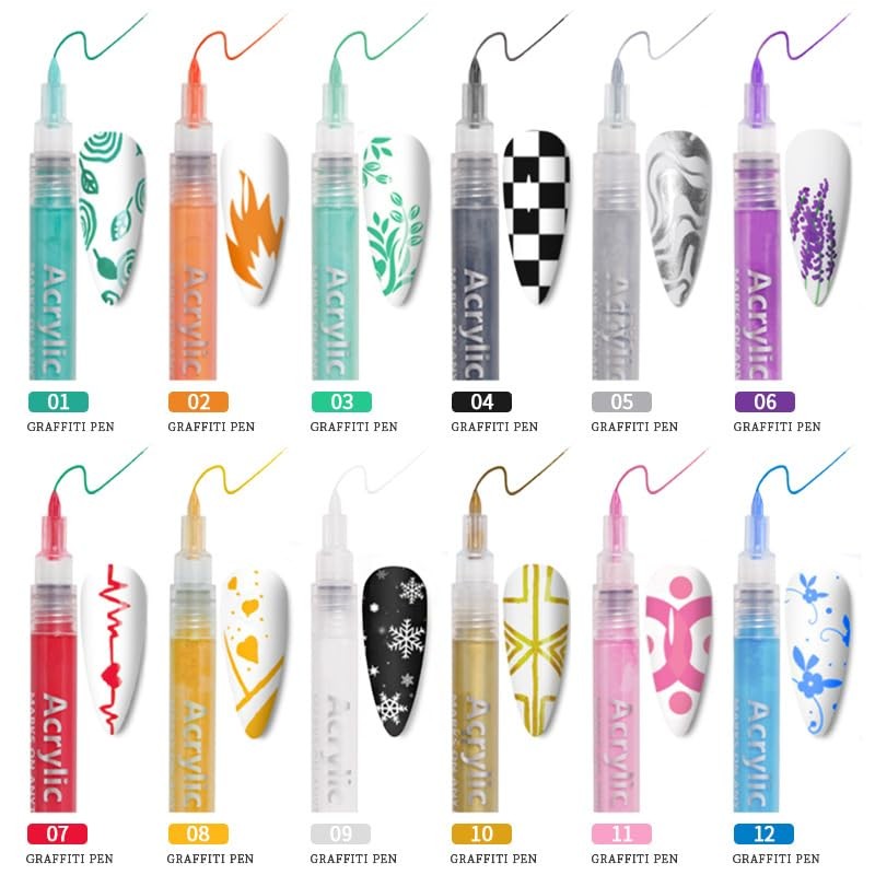 IMGDD Nail Art Pen,1 PCS Nail Polish Pen, Nail Pencil, DIY Drawing Painting P…