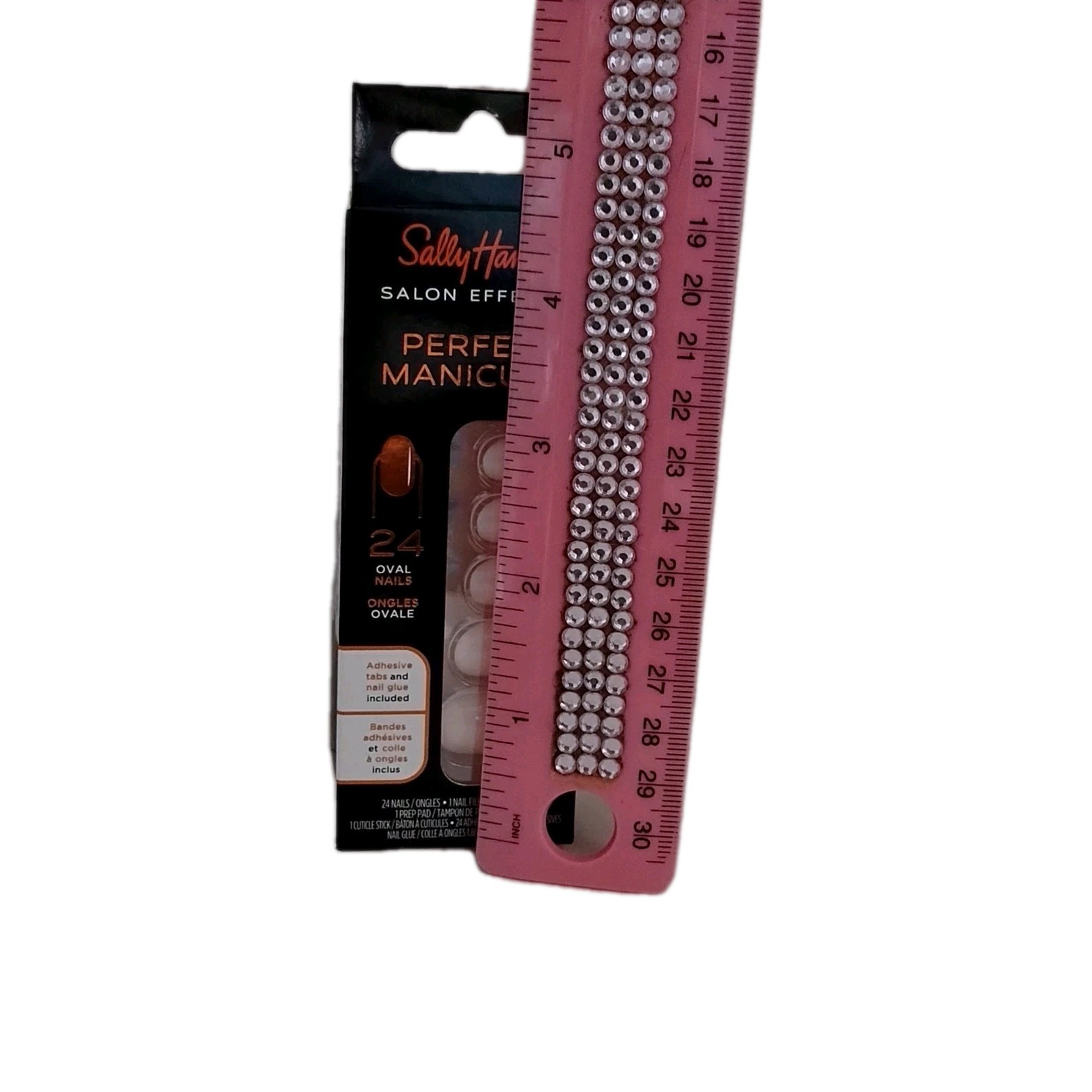 Sally Hansen SALON EFFECTS PERFECT MANICURE 24 OVAL Press-On Nail OV161 MOON-AMI