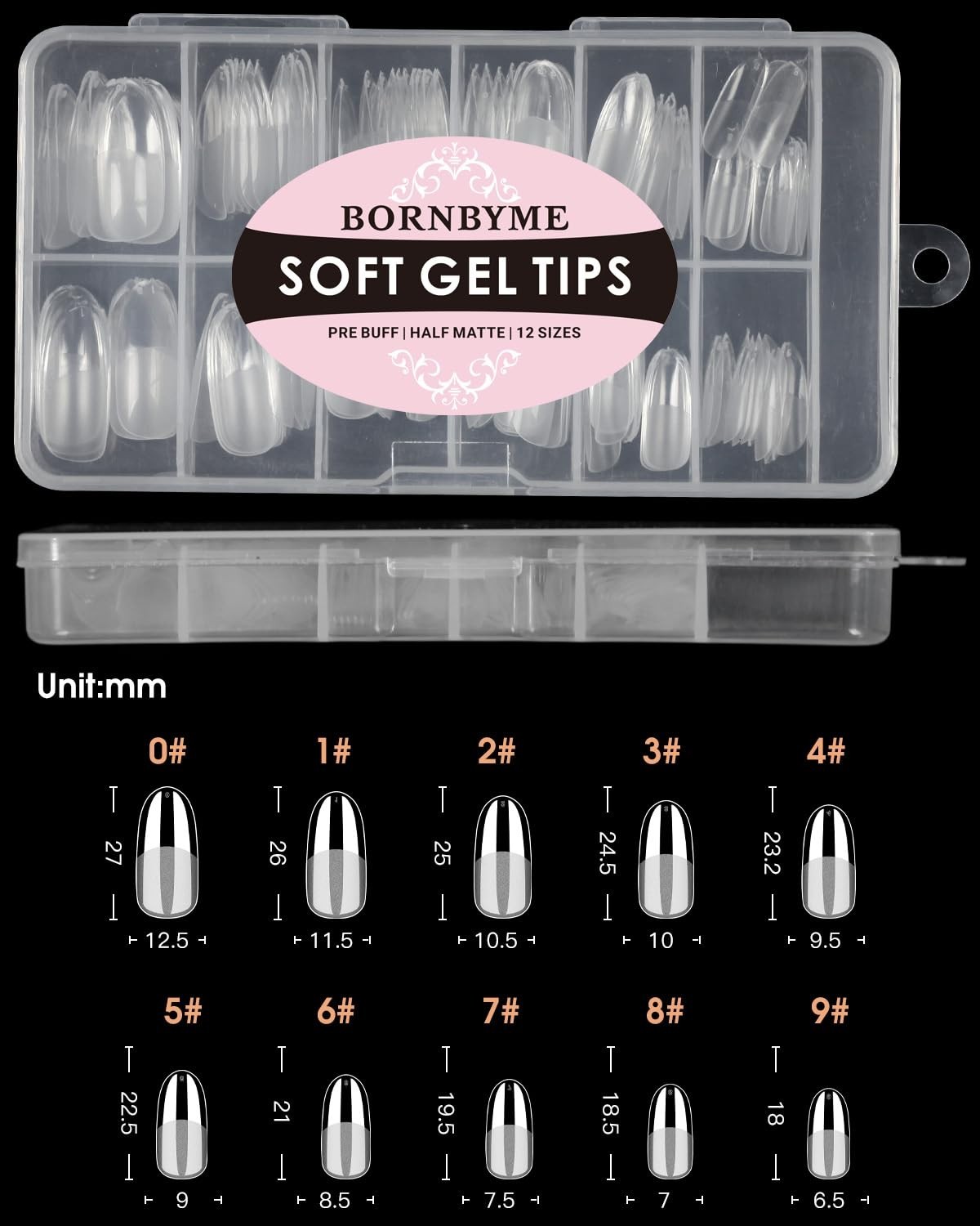 Durable 120PCS Half Matte Nail Extension Tips – No Crease, Pre-Shaped Design