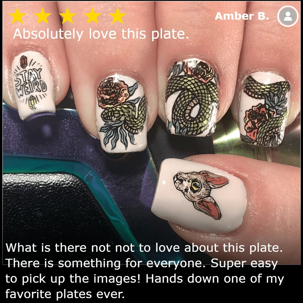 Maniology nail stamping plate BMXL-223 GLITTERFINGERS