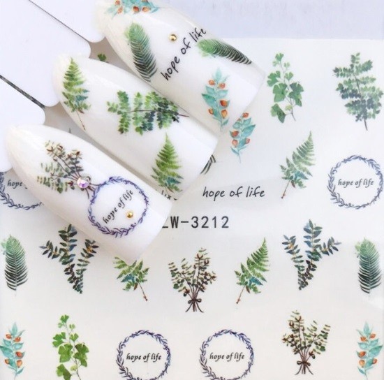 Flower, Floral Nail Art Water Decals DIY Nail (Group 4)