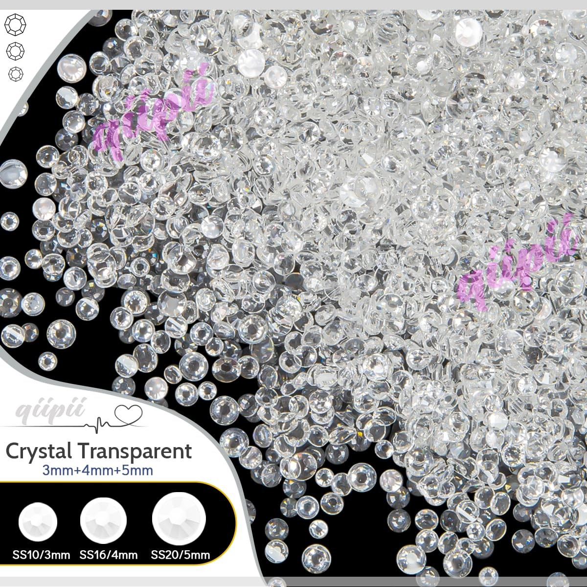 Transparent Resin Rhinestones w B7000 Jewelry Glue for Bedazzling Crafting 3m…