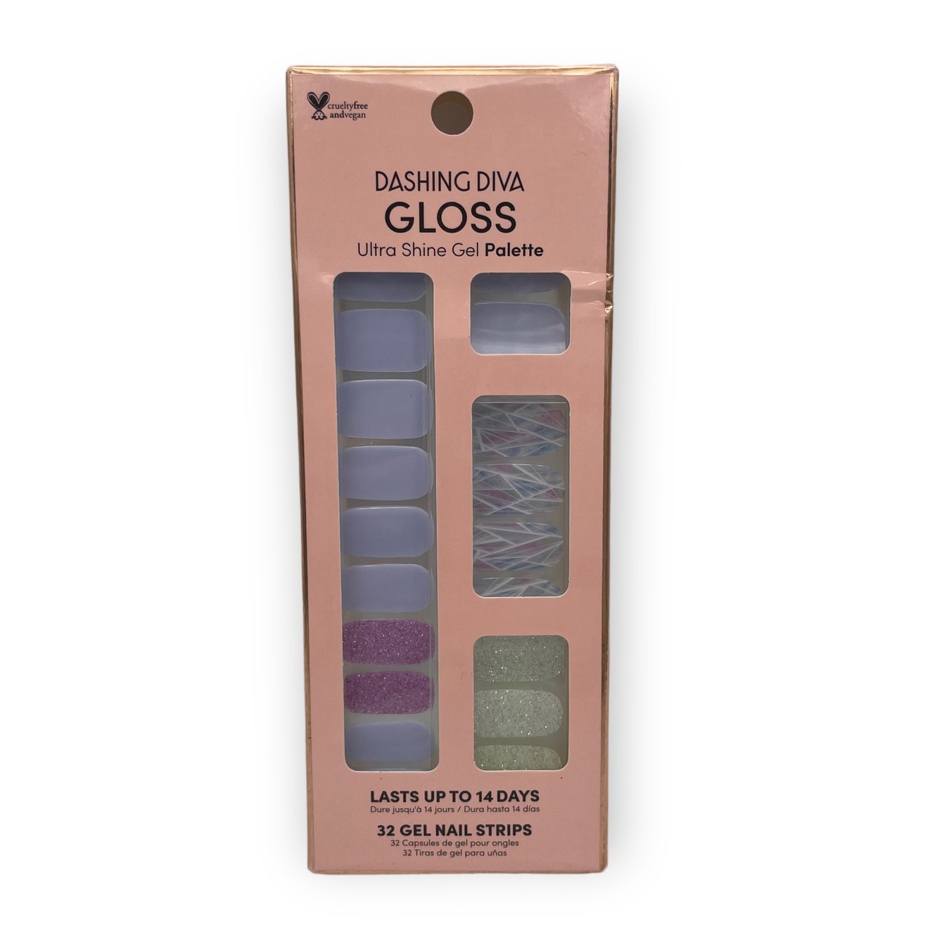 Dashing Diva Gloss Nail Strips, Gleam Queen, Easy-to-Apply & Long-Lasting