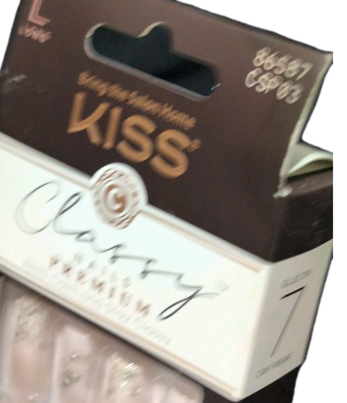 KISS Premium 3D Classy Nails Long Coffin Jewel Glitter CSP03 Lot 2 pkg 30pc ea