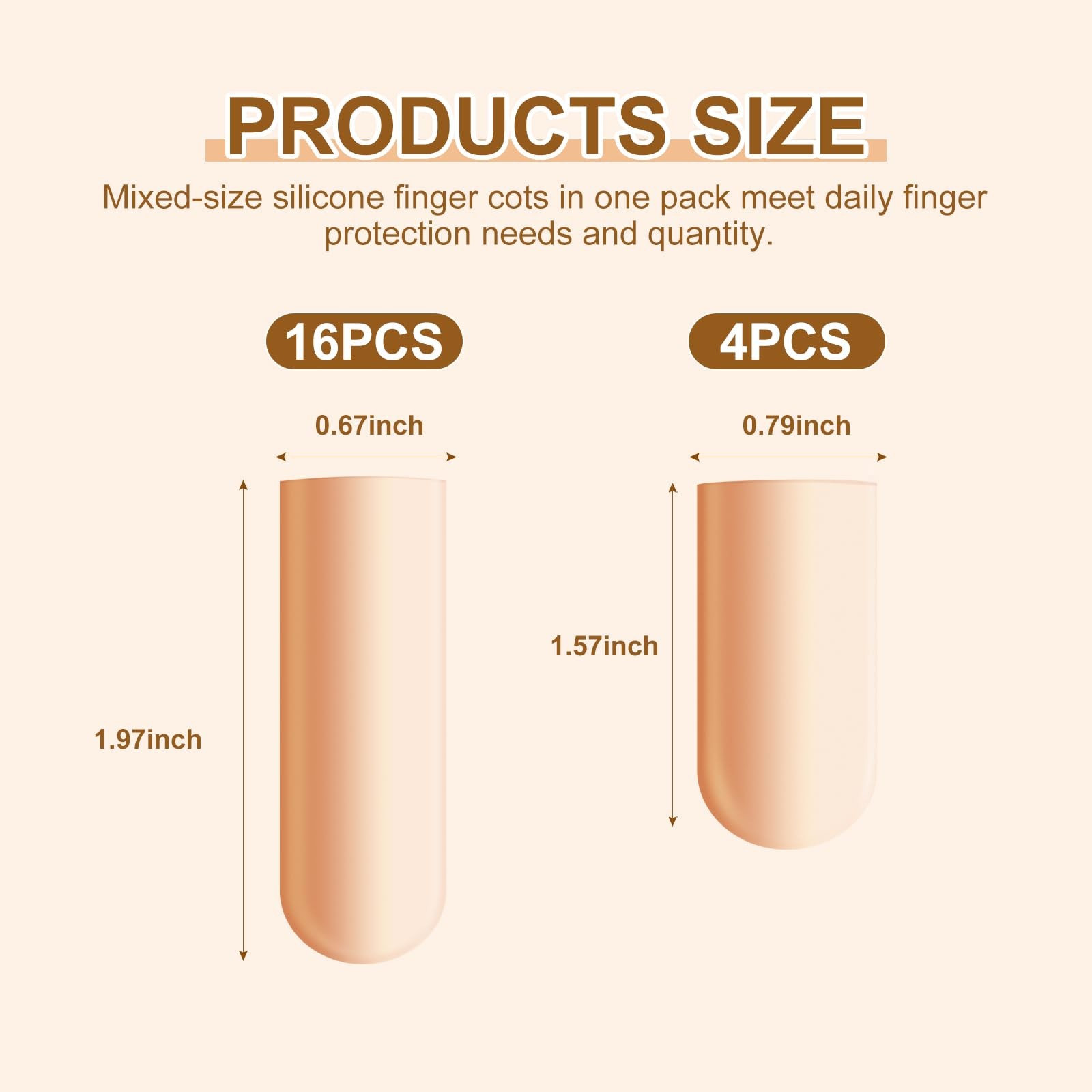 Gel Finger Cots 20Pcs -Reusable Silicone Finger & Thumb GuardsFlexible Shield…
