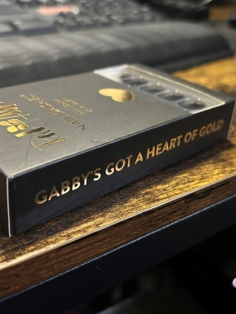 Red Aspen Nail Dashes Gabby’s Got A Heart Of Gold Short Square