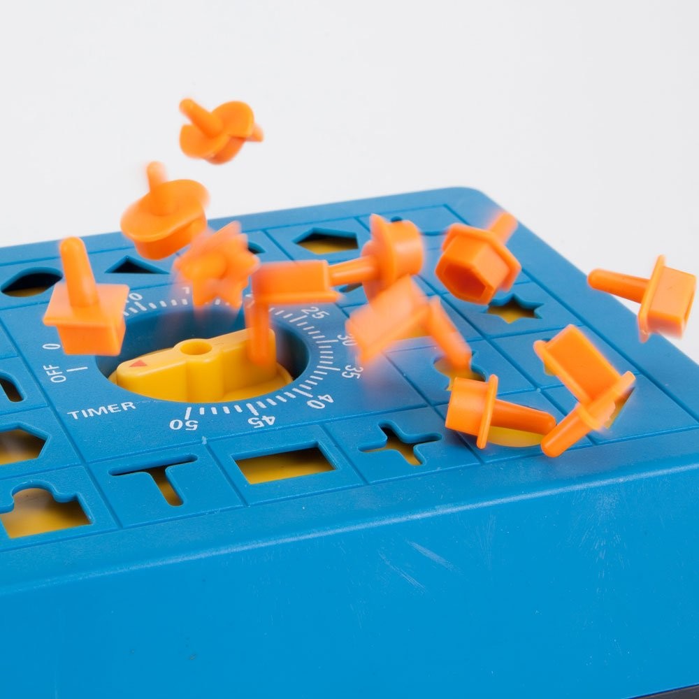 TimeShock Retro Timed Fun Board Game with Timer and Pop-up 9″ x 5″ x 2″, Blue
