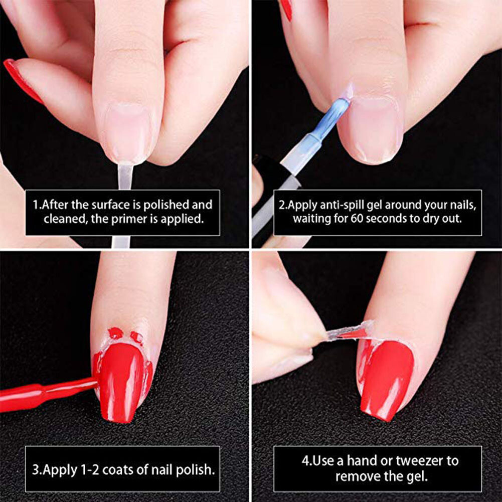 Nail Latex Peel Off Anti Overflow Polish Edge Protection Glue 1pc