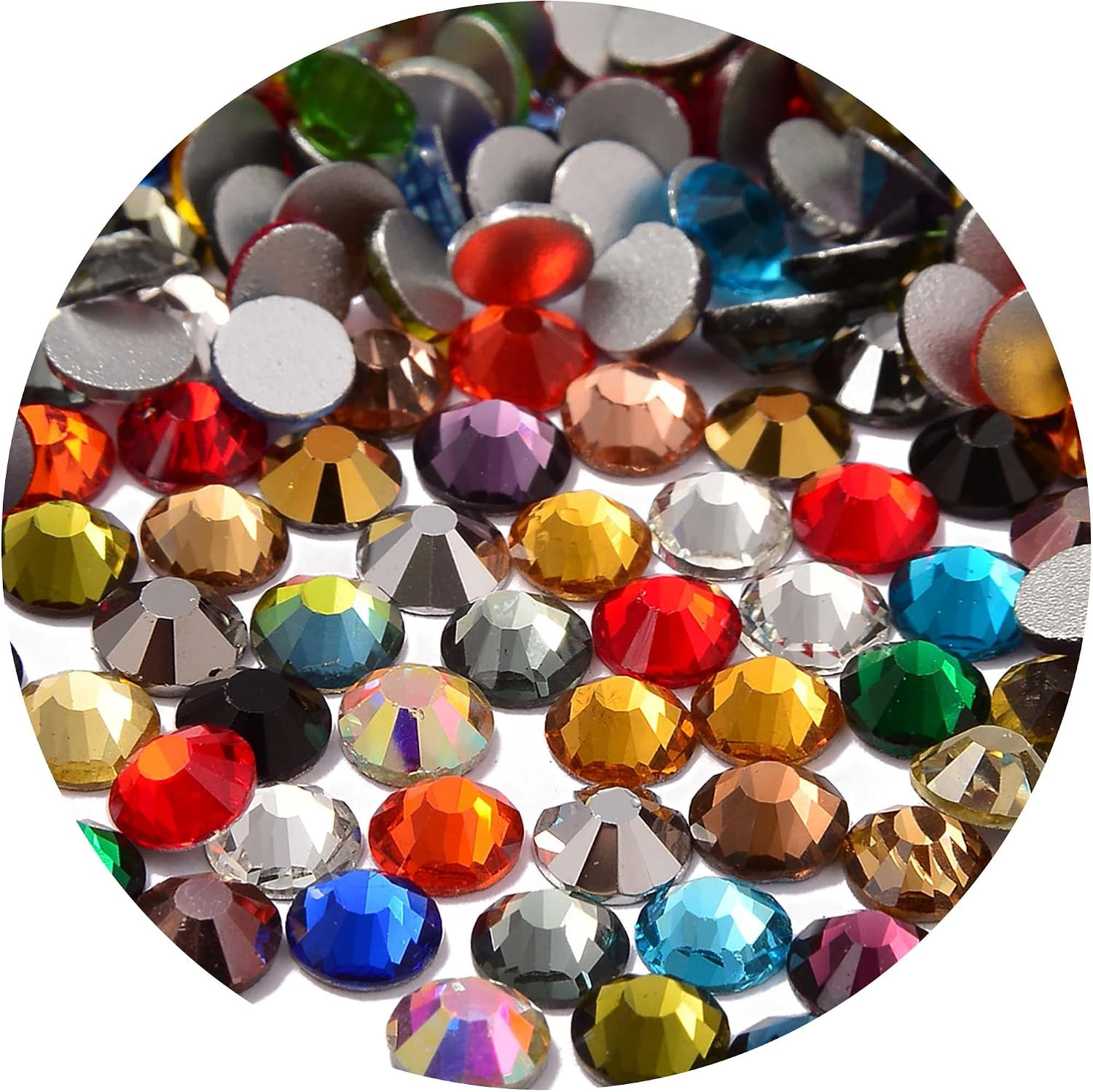 3000Pcs Flatback round Glass Nail Art Rhinestones Crystal for DIY Making Accesso