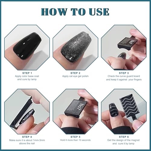 16 Pieces Cat Eye Nail Magnet Tool Set For Nails, Cat Eye Nail Polish SET1
