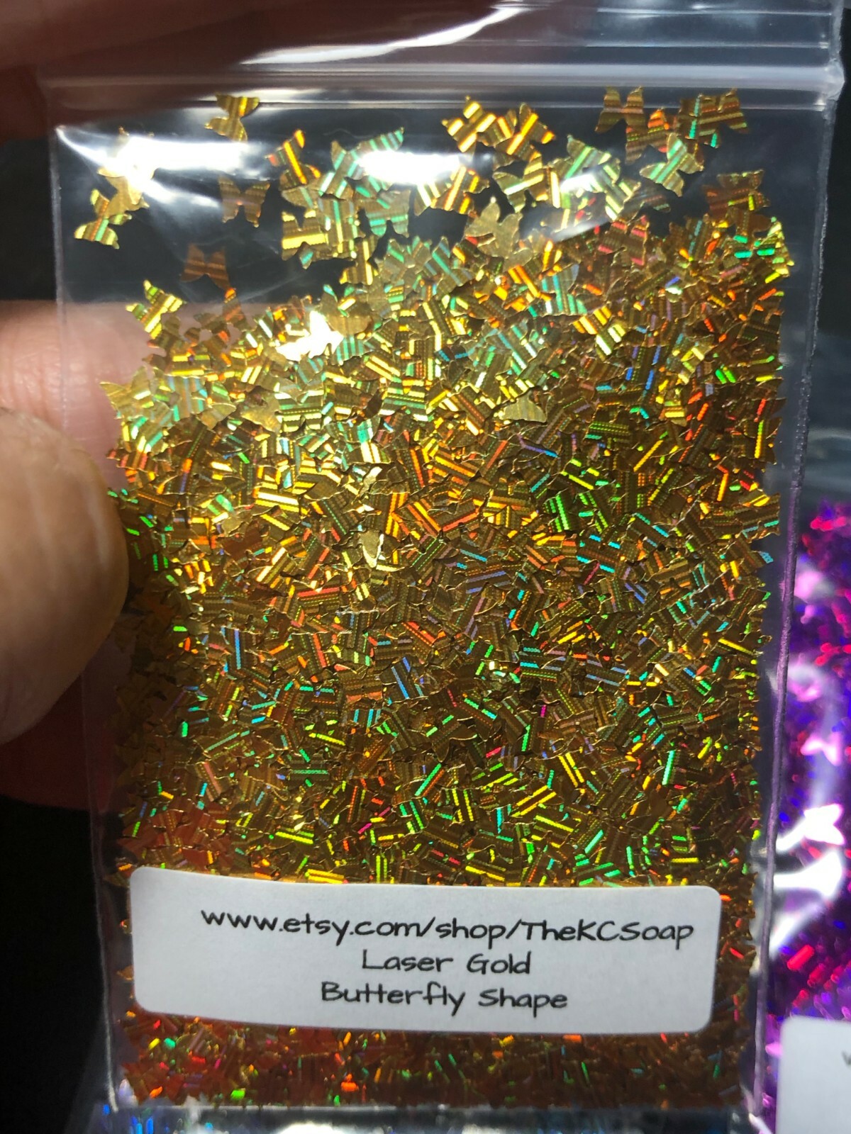 Solvent Resistant 3MM butterfly Shape Laser Holographic Face Nail Art US Seller