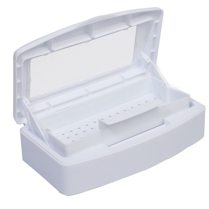 MISS ANA STERILIZING TRAY WHITE BOX CLEAN HAIR SALON, SPA NAIL MANICURE ART TOOL