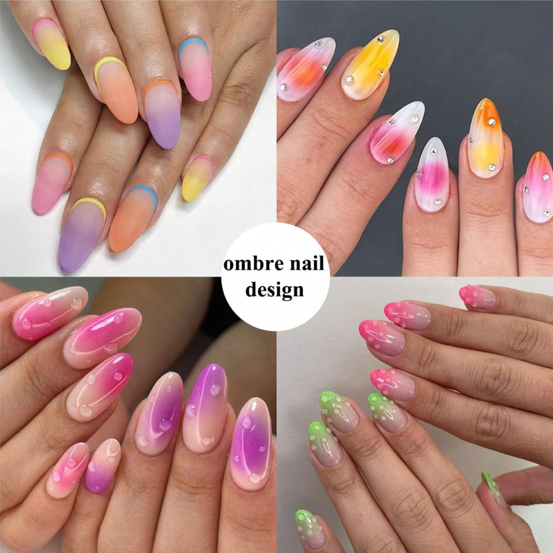 100PCS Nail Art Gradient Sponge Set – For Gel Polish, Glitter & Dotting