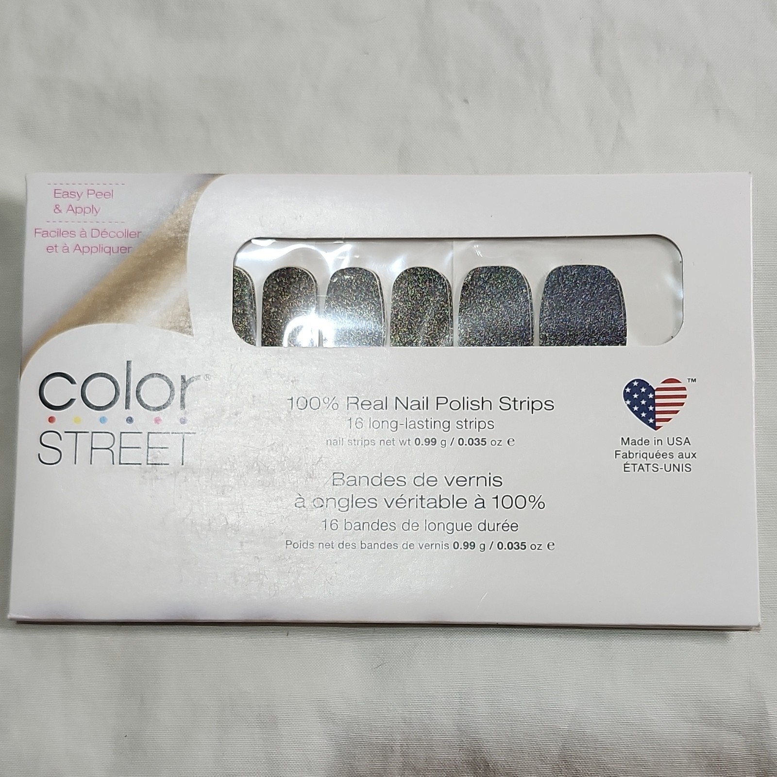 Color Street Press-On Nail Polish Strips Multicolor Variety Glow Glitter Floral