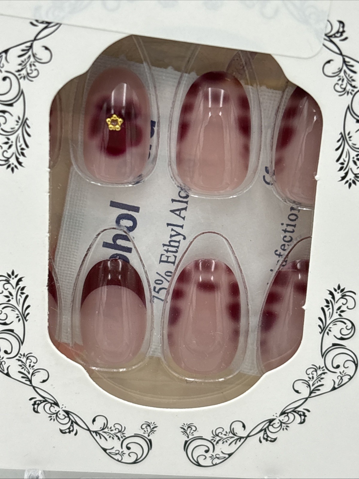 Set Of 3 ❤️ Nails Women Classy Collection Red/Wht/Blue, Pink, Burgundy Press On