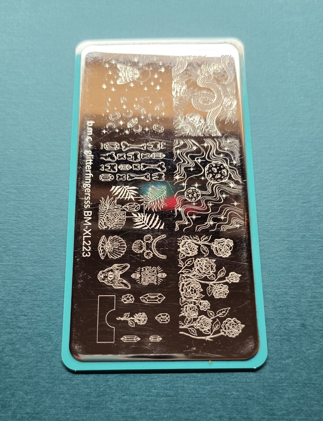 Maniology Bundle Monster BMC Glitterfingersss BM-XL223 Collab Nail Stamp Plate