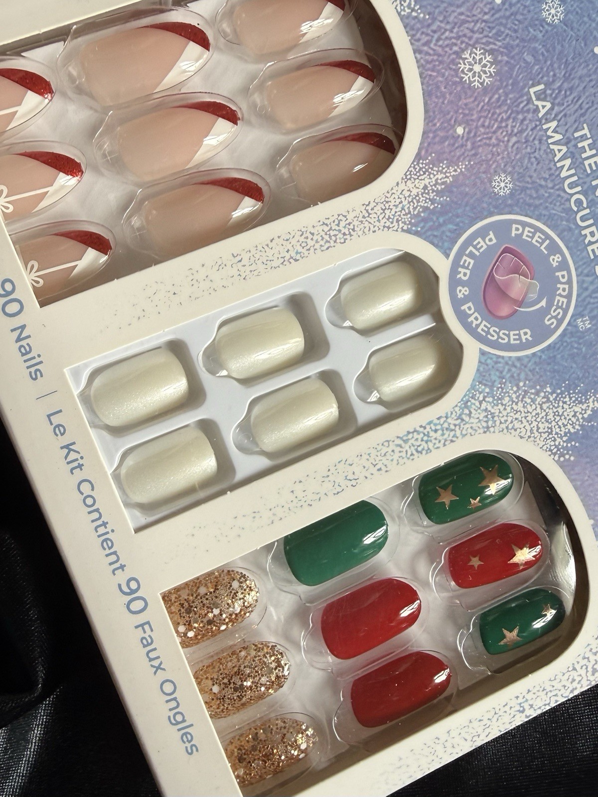 ImPRESS Press On Nails, The No Glue Mani,Christmas set of3~Includes Free Gifts💝