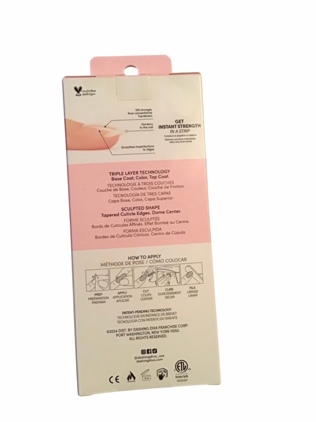 Women’s Dashing Diva Press-On Nails Starter Kit & Gloss Strips Pink Light Blue O