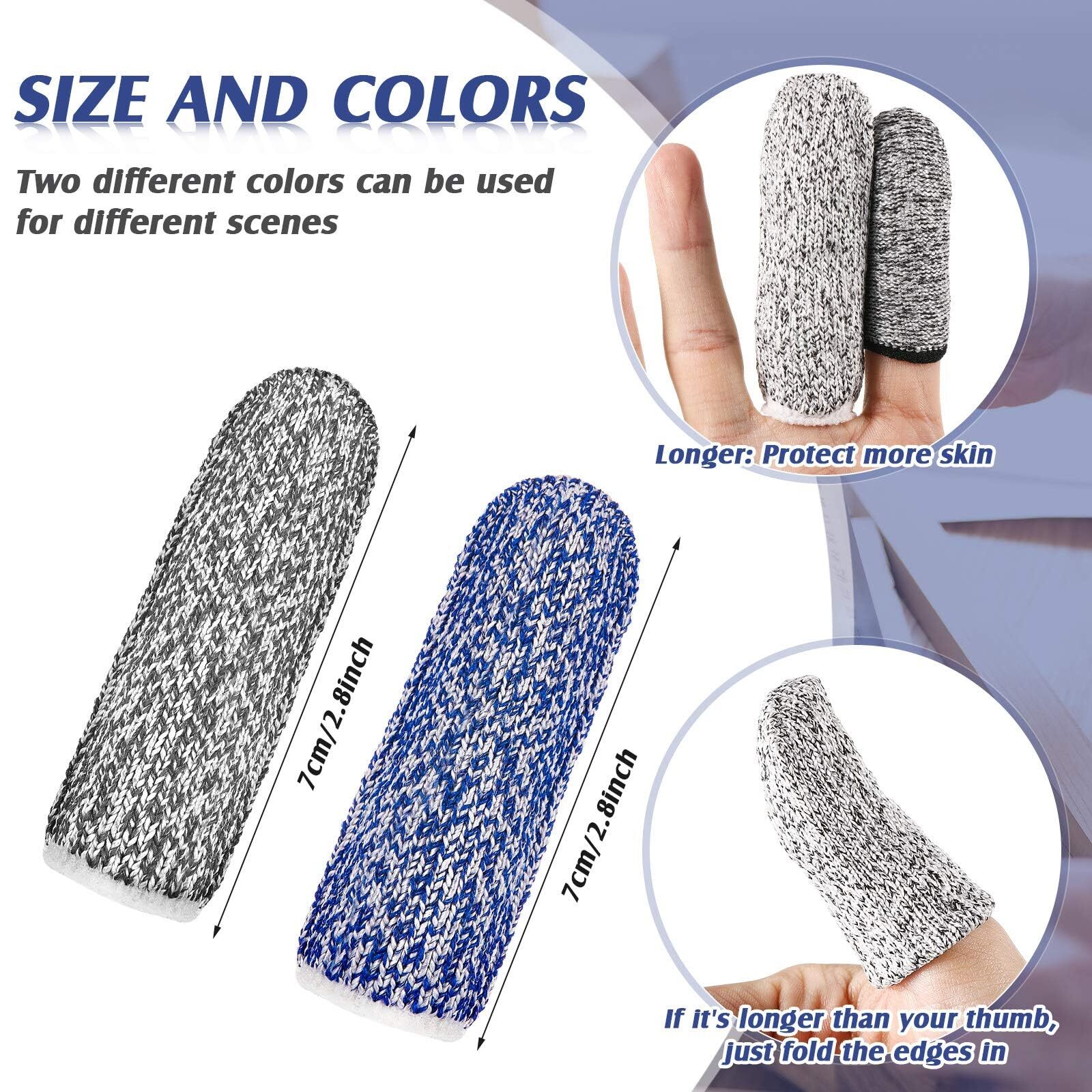 40 Pcs Finger Cots Cut Resistant Fingertips Sleeves for Kitchen Work Sculpture