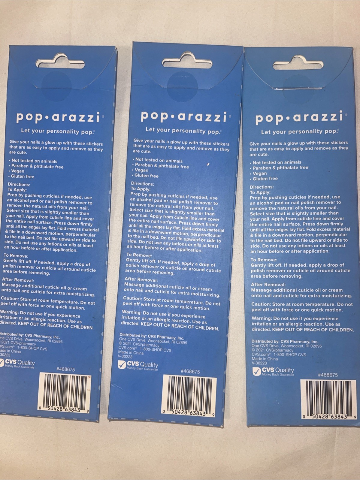 Lot of (5) POP ARAZZI Nail Polish 12 Pack Stickers (New)