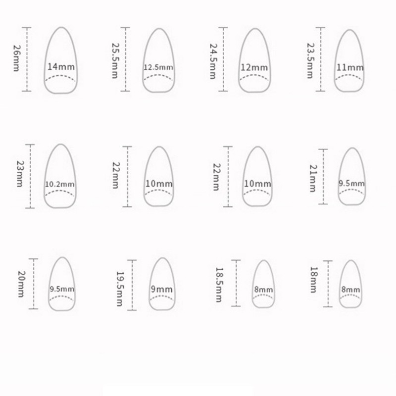 Press on Nail Almond Fake Nail with Sequins Designs Cats Eye On Nail