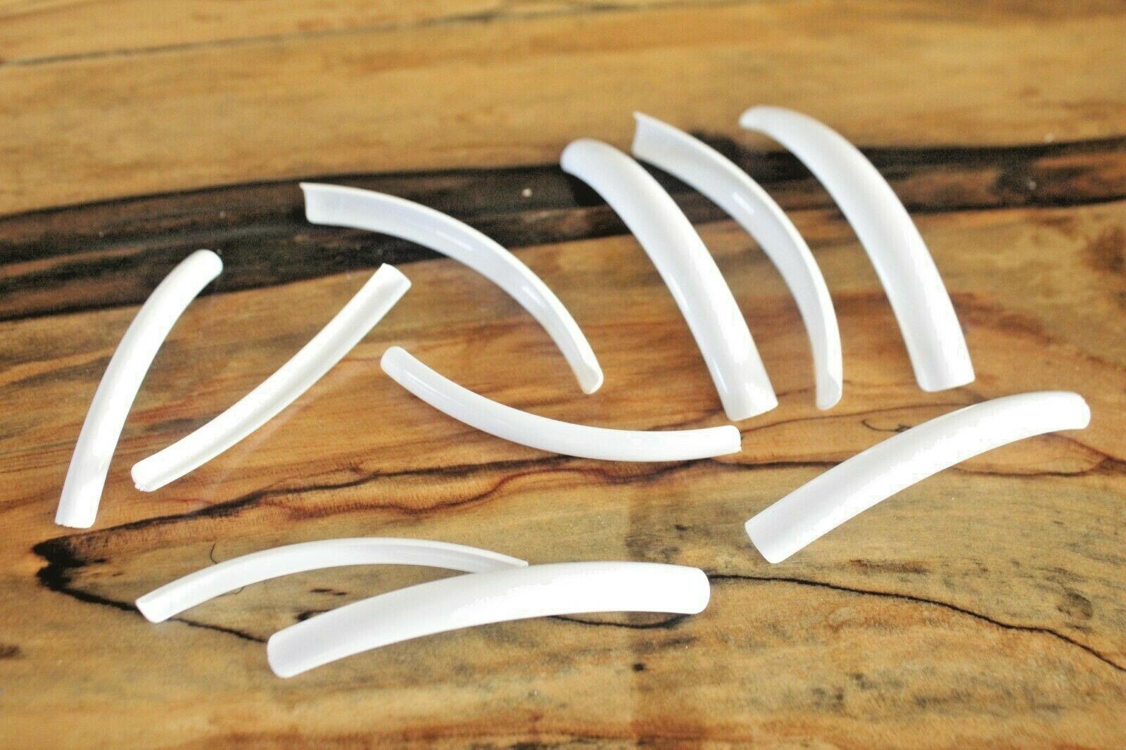 20 100 Extra Long Square Shape End Curved Vamp False Nails Tips Fake Acrylic XXL