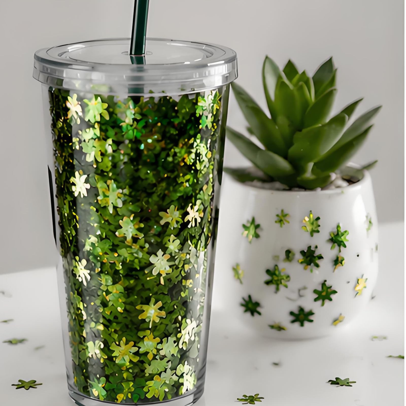 Weed Leaves Chunky Glitter Flakes Nail Art Sequin, Approx. (10g)