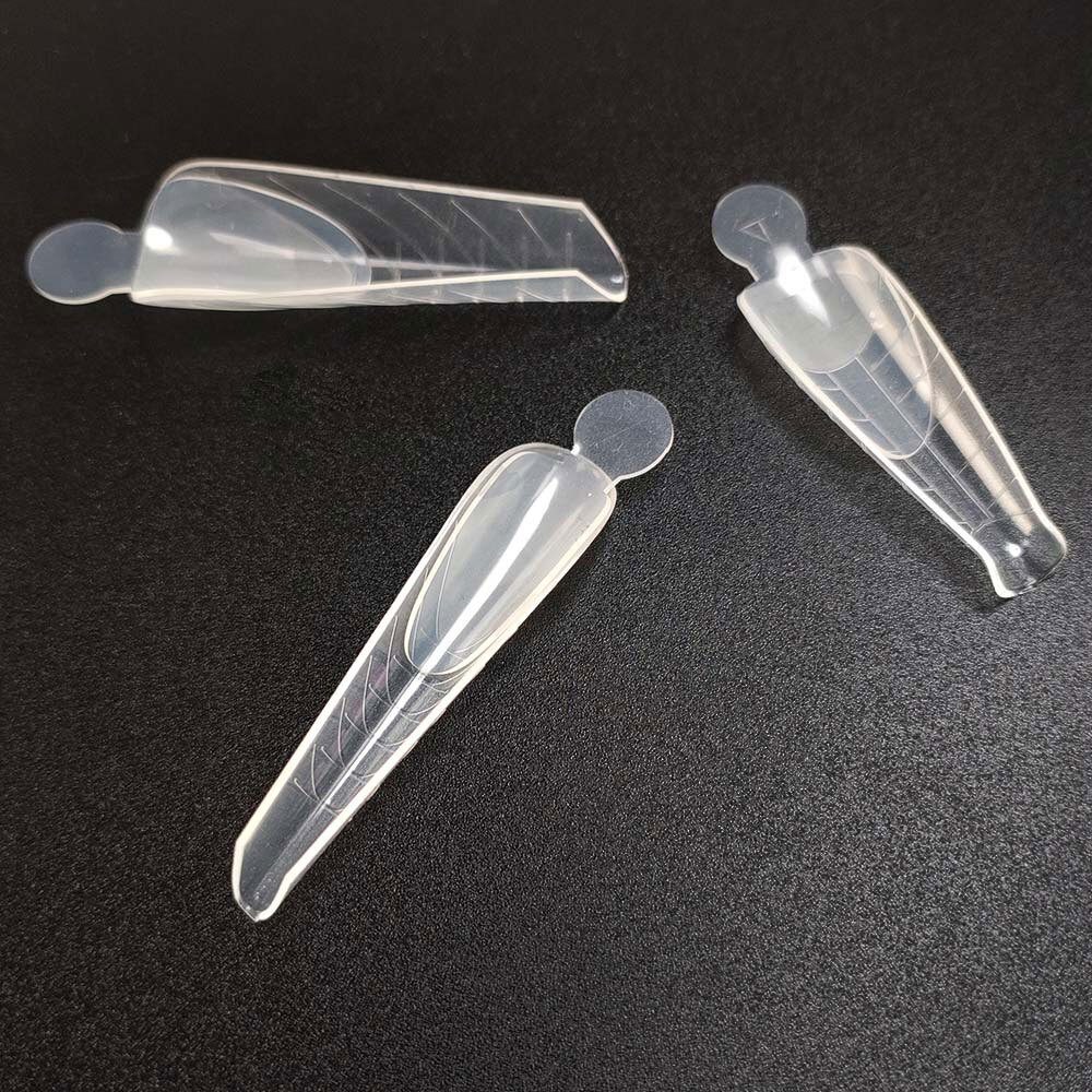 12pc Reusable Soft Silicone Pad Stencil French Form Sticker for Nail Gel Dual