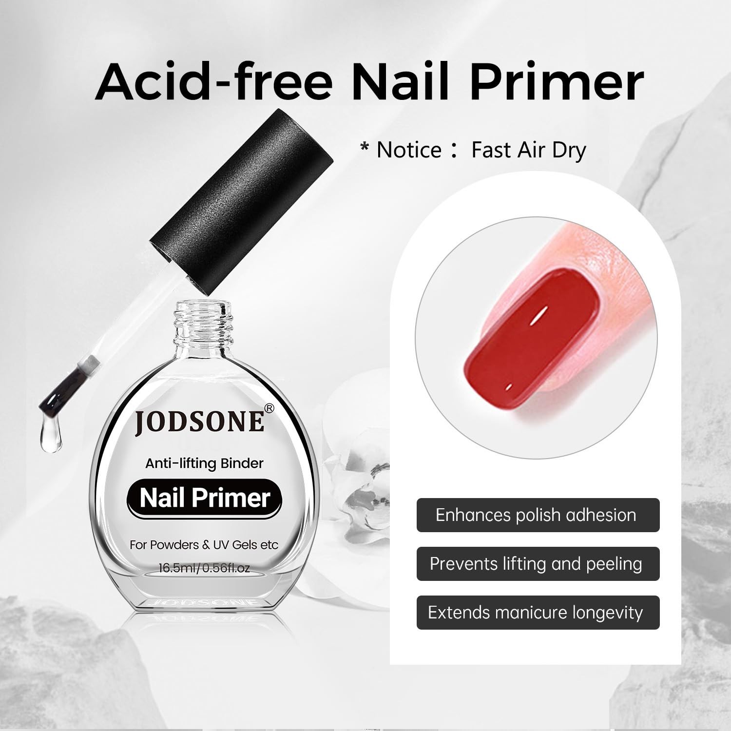2Pcs Nail Dehydrate And Nail Primer For U V Gels Superior Bonding Professiona…