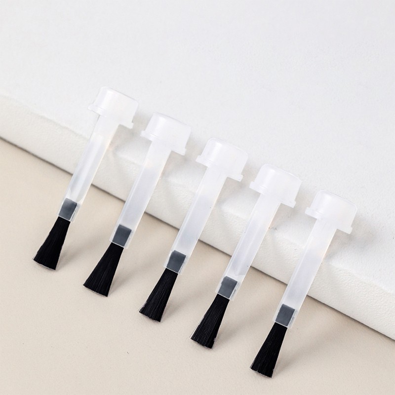 Double-Ended Solid Wood Pole With Nail Polish Replacement Plastic Brush
