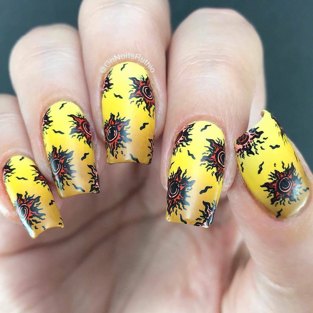 B029 Picnic in the Park Stamping Plate For Stamped Nail Art Design