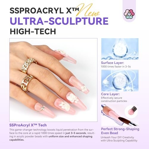 Acrylic Nail Kit for Beginners – Complete Set with Nail Art Brush, Drill & Dryer