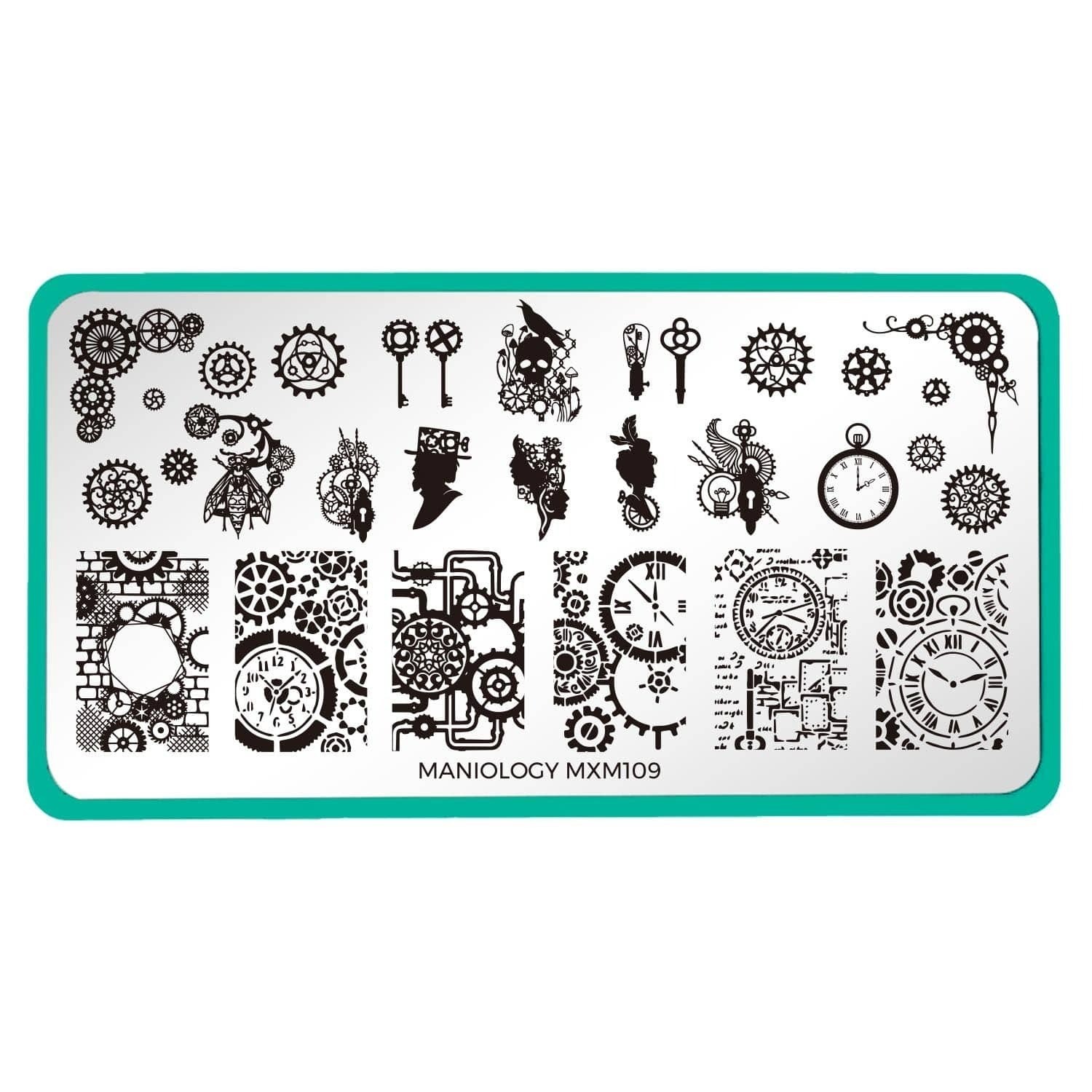 Steampunk: Gear & Grit (MXM109) – Nail Stamping Plate