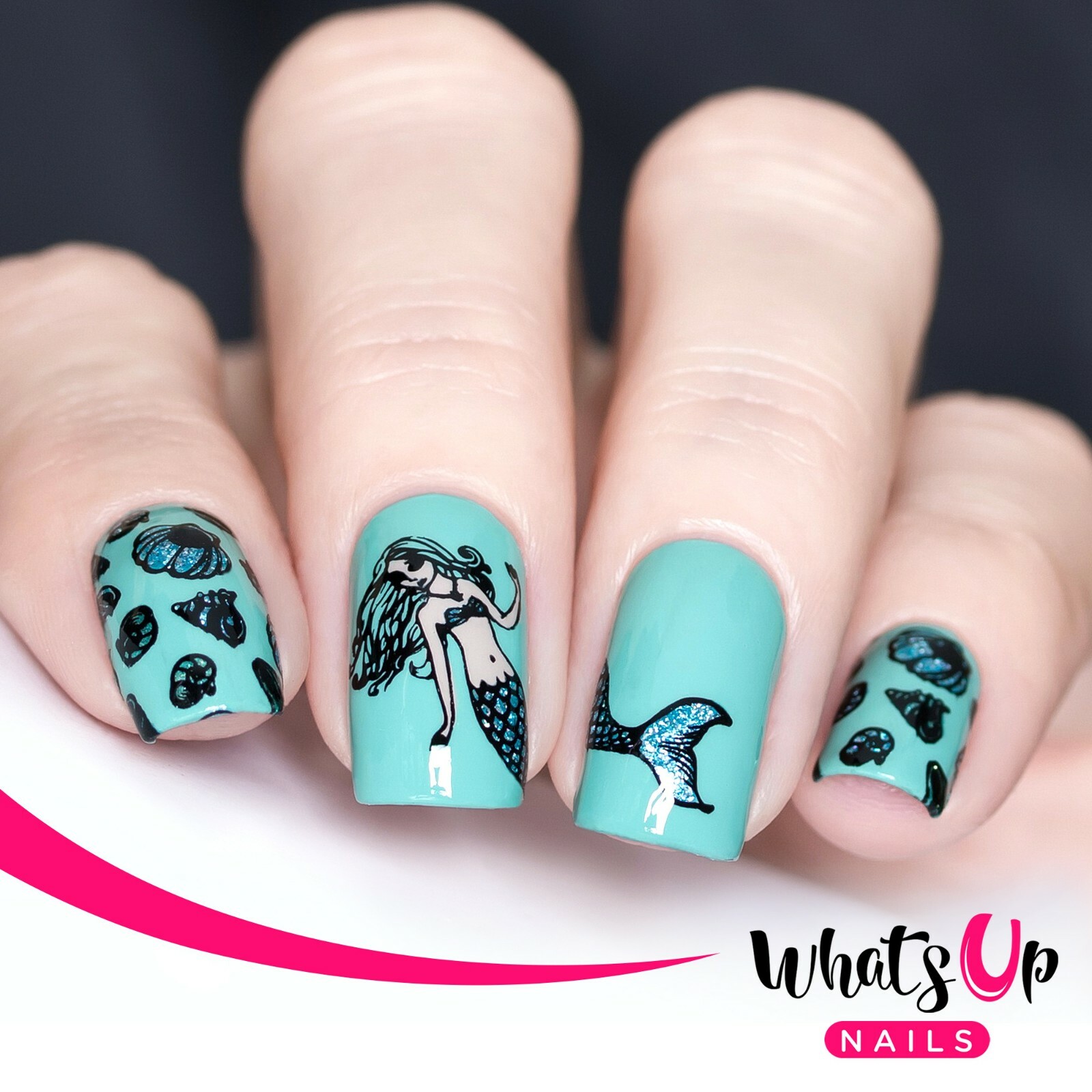 B038 Lost at Sea Stamping Plate For Stamped Nail Art Design