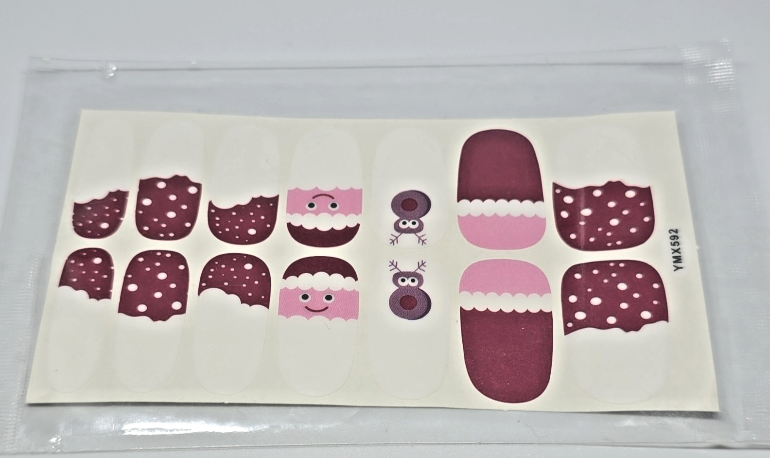 Pink Glitter Cartoon Full Wrap Nail Stickers, Self-Adhesive (Some Dashing Diva!)